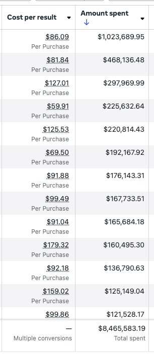 Meta Ad Account — $8.4M Spent